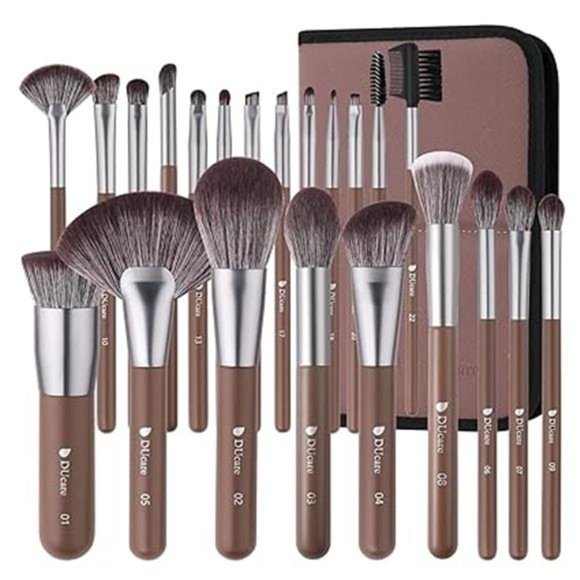 DUAIU 22Pcs Makeup Brush Set, Kabuki Foundation, Powder  Makeup Brushes Professional with Bag 22Pcs Makeup Brush Set Premium Synthetic